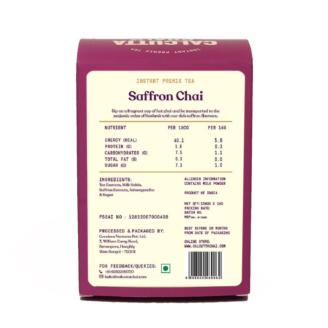 CALCUTTA CHAI CO INSTANT PREMIX SAFFRON CHAI 210G