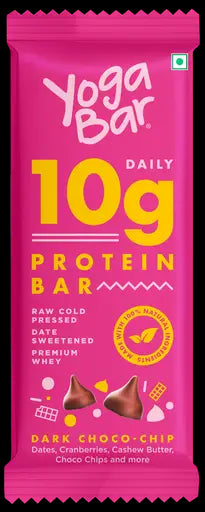 YOGA BAR DAILY 10G PROTEIN BAR DARK CHOCO CHIPS 50G