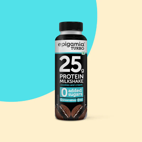 EPIGAMIA TURBO 25G PROTEIN MILKSHAKE COOKIES AND CREAM 250ML