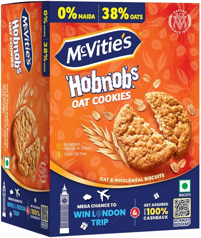 MCVITIES HOBNOBS OAT COOKIES 153.85G