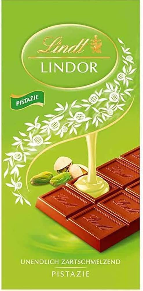 LINDT LINDOR UNENDLICH ZARTSCHMELZEND PISTAZIE 100G