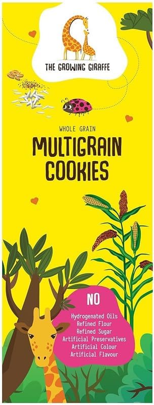 THE GROWING GIRAFFE WHOLE GRAIN MULTIGRAIN COOKIES 160GM