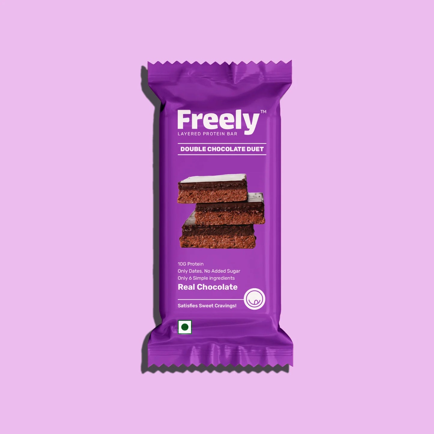 FREELY LAYERED PROTEIN BAR DOUBLE CHOCOLATE DUET NO ADDED SUGAR 44G