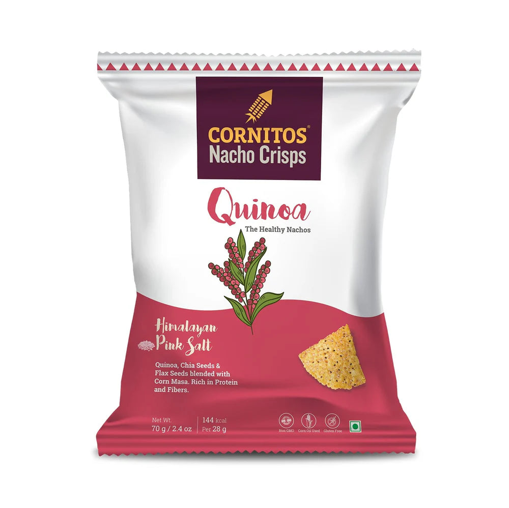 CORNITOS NACHO CRISPS QUINIA HIMALAYAN PINK SALT 70 GM