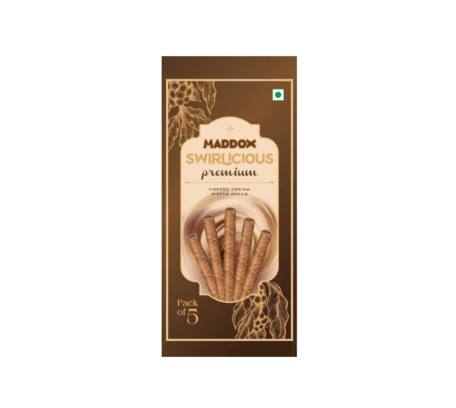 Maddox Swirlicious Coffee Cream Wafer rolls 62.5 gm