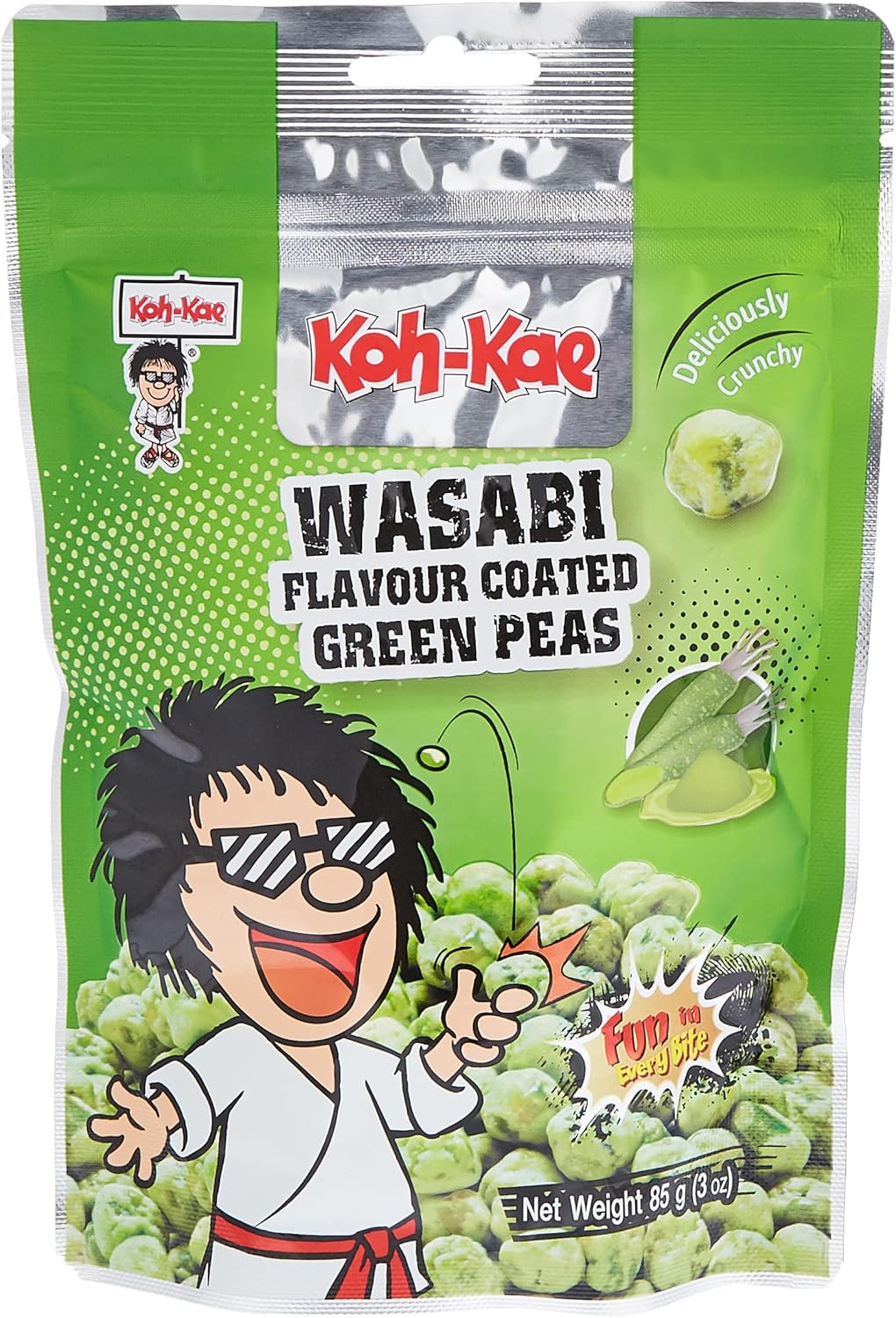 KOH KAE WASABI FLAVOUR COATED GREEN PEAS 85GM