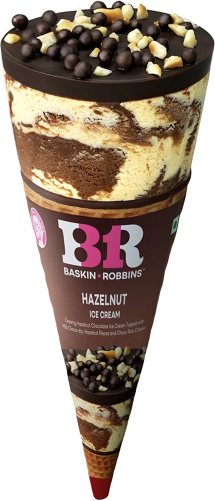BASKIN ROBBINS HAZELNUT ICE CREAM 65 ML CONE