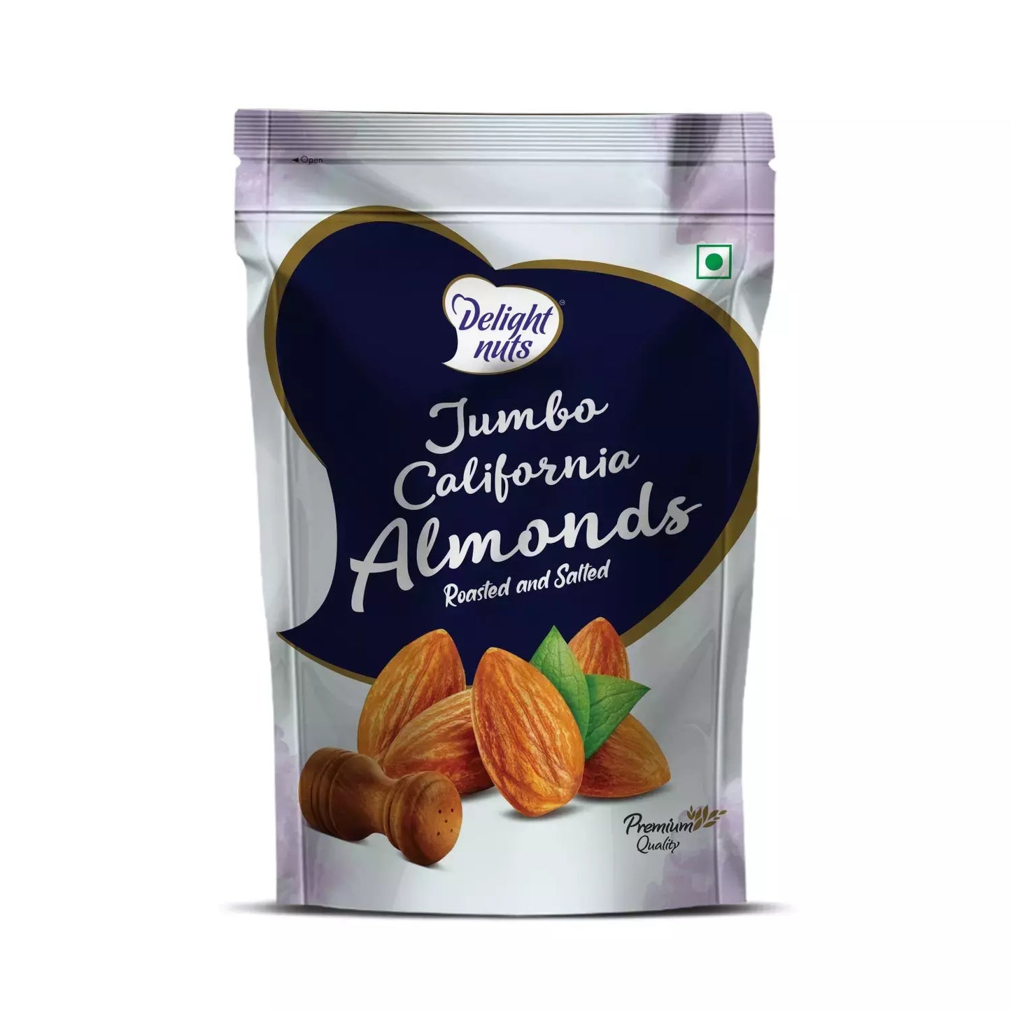 DELIGHT NUTS JUMBO CALIFORNIA ALMONDS SALTED 150 GM