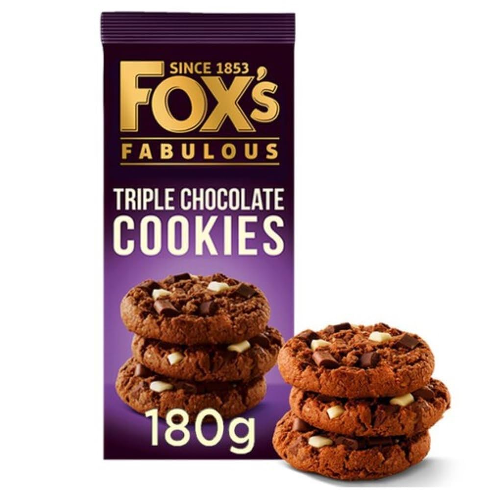 FOXS TRIPLE CHOCOLATE COOKIES 180 GM