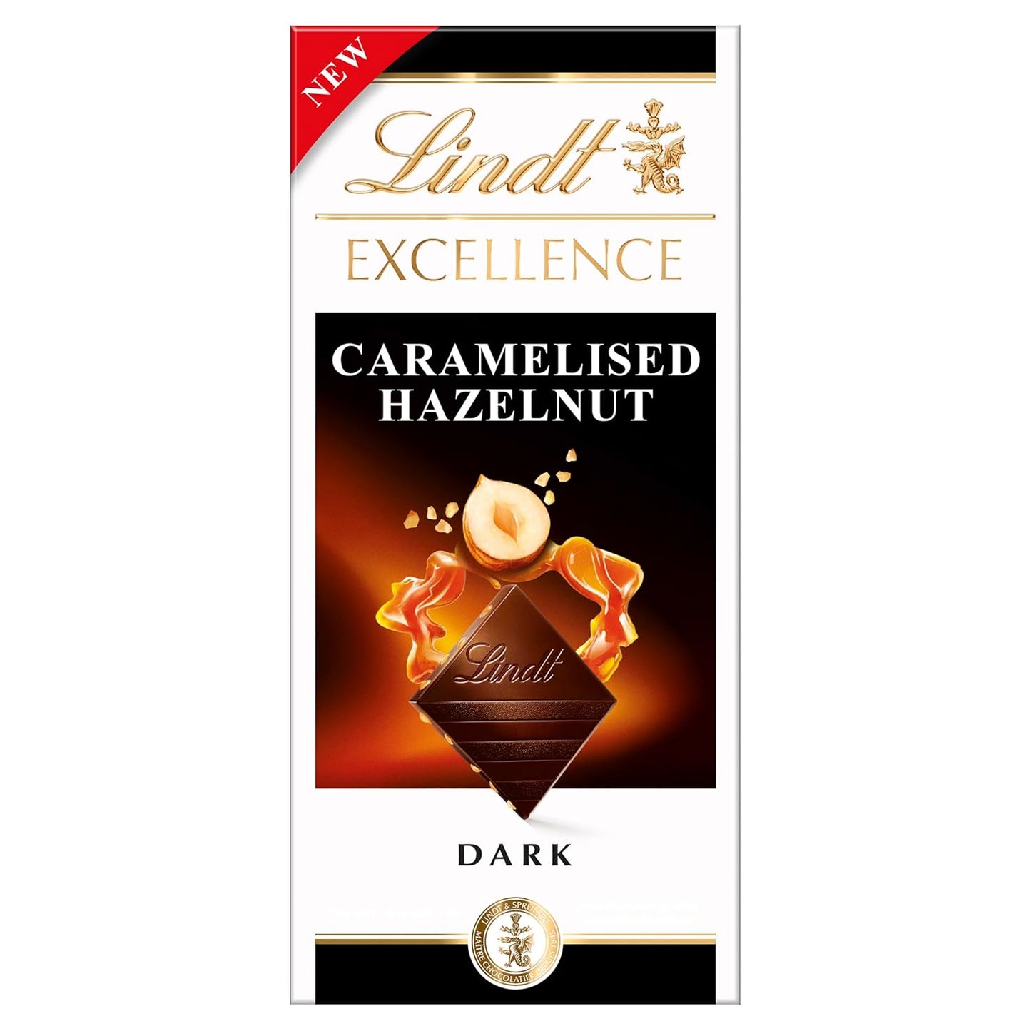 LINDT EXCELLENCE CARAMELISED HAZELNUT DARK 100 GM