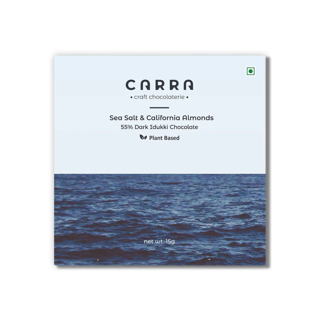 Carra Sea Salt and California Almonds 55 dark 15 gm