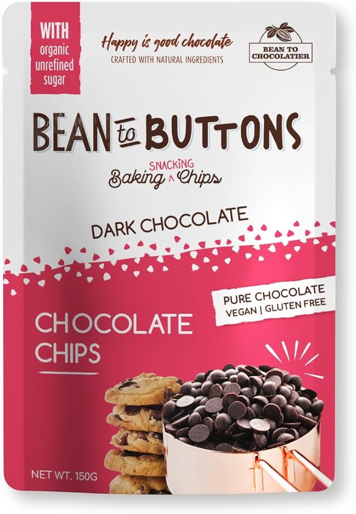Bean to Buttons Dark chocolate chips 150 gm
