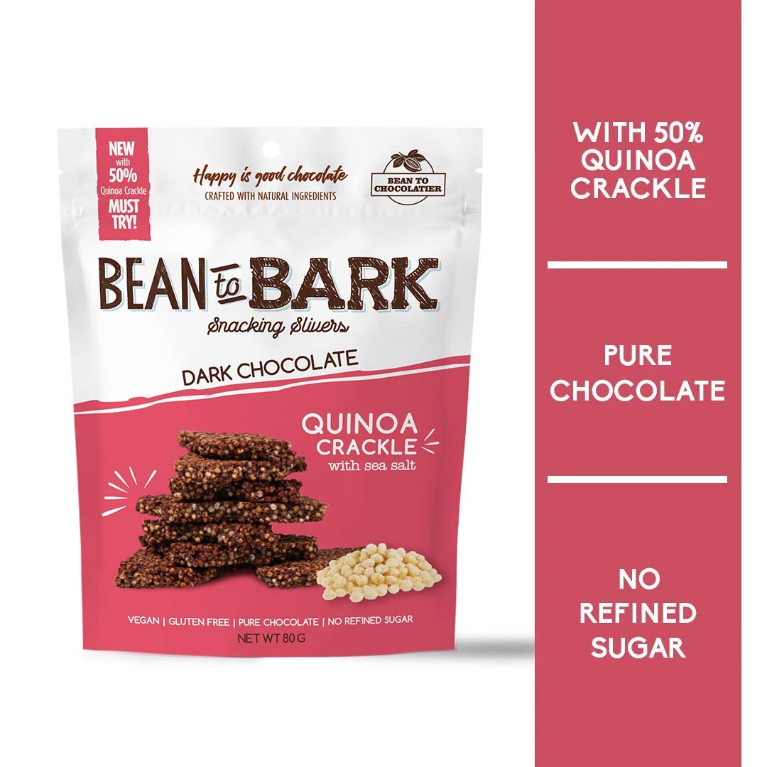 Bean to Bark Quinoa Crackle with sea salt 80 gm