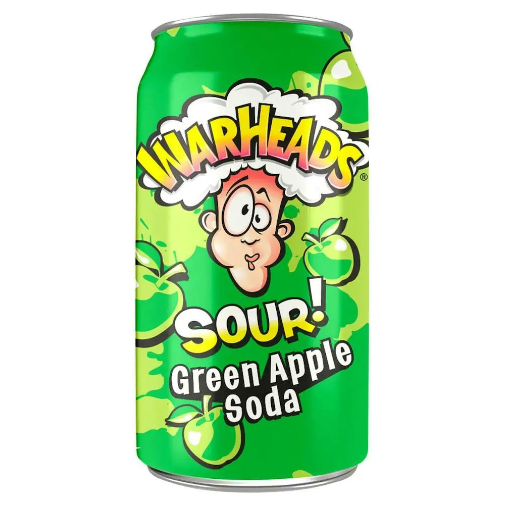 WARHEADS SOUR GREEN APPLE SODA 355 ML