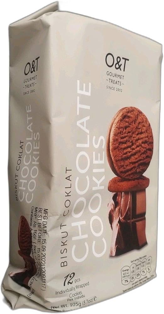 O AND T GOURMET TREATS COCOLATE COOKIES 12 PCS 105 GM