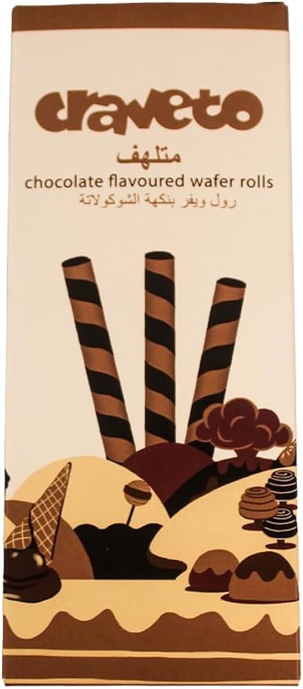 CRAVETO CHOCOLATE FLAVOURED WAFER ROLLS 40 GM