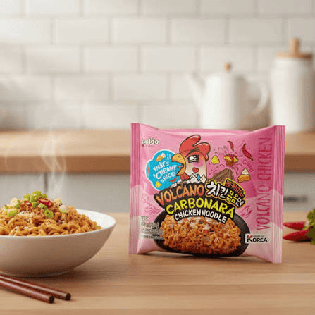PALDO VOLCANO CARBONARA CHICKEN NOODLE 130 GM