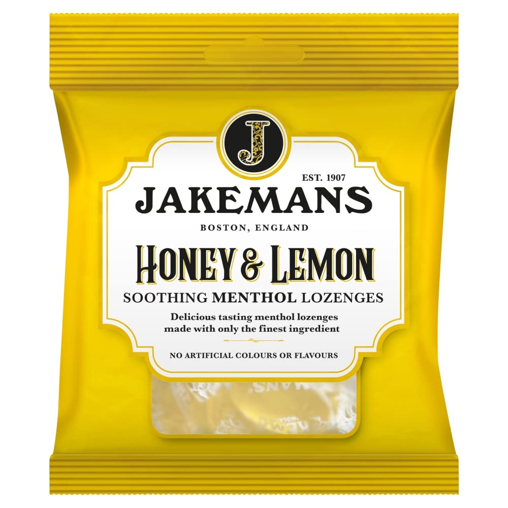 JAKEMANS HONEY AND LEMON SOOTHING MENTHOL LOZENGES 73 GM