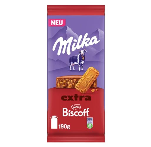 MILKA EXTRA LOTUS BISCOFF CHOCOLATE 190 GM
