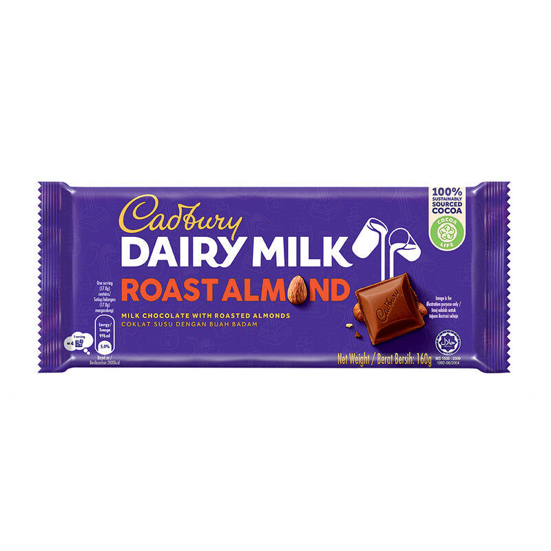 CADBURY DAIRY MILK ROAST ALMOND 160GM