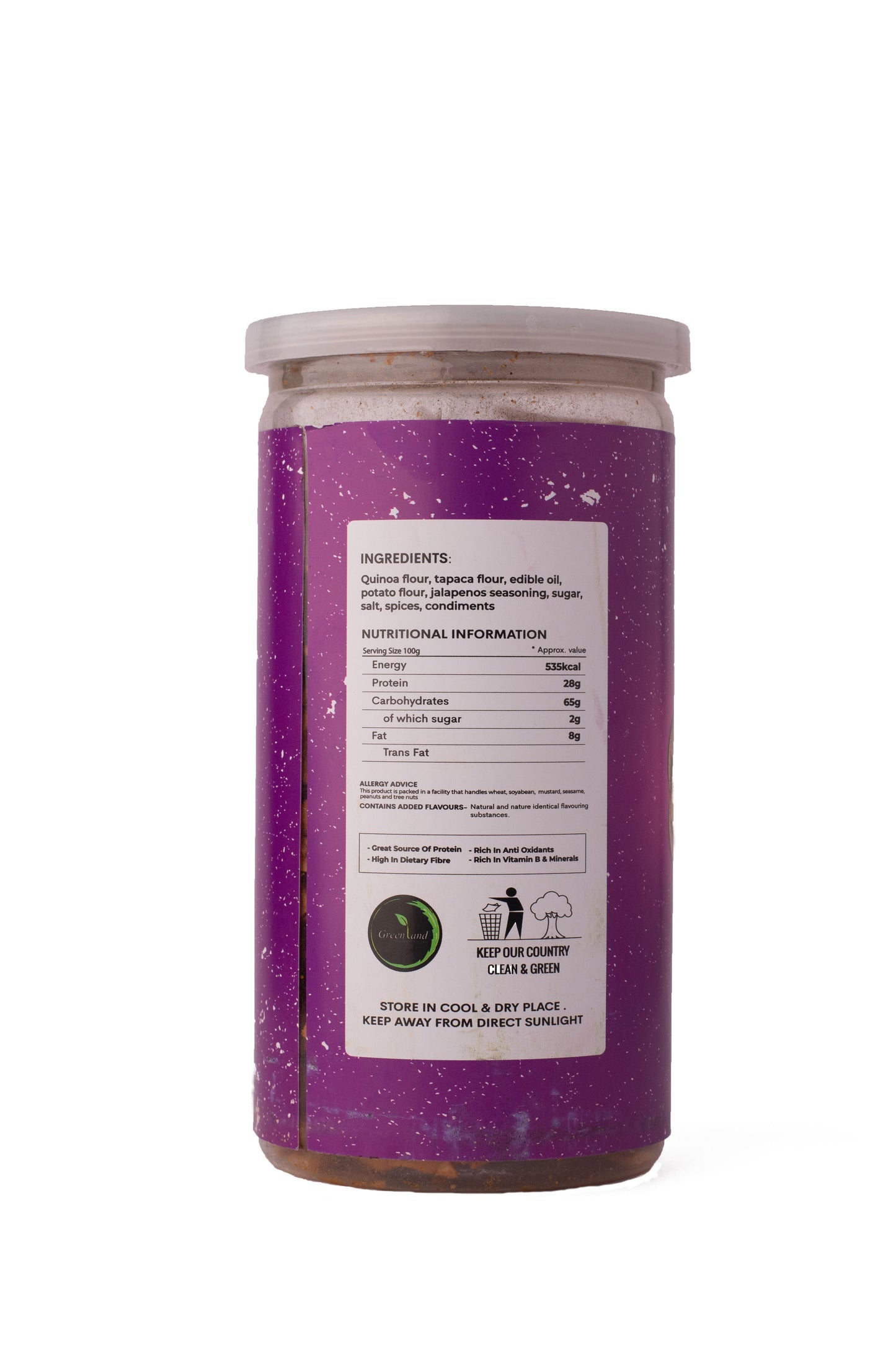 GREENLAND QUINOA JALAPENOS CHIPS 150 GM