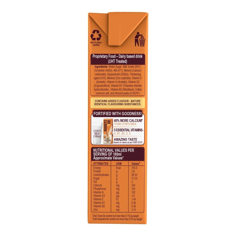 HERSHEYS MILK SHAKE ALMOND 180 ML