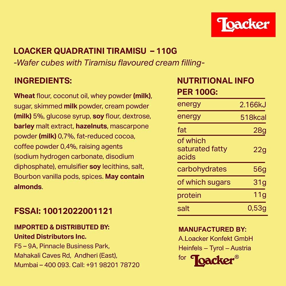 LOACKER TIRAMISU 110 GM
