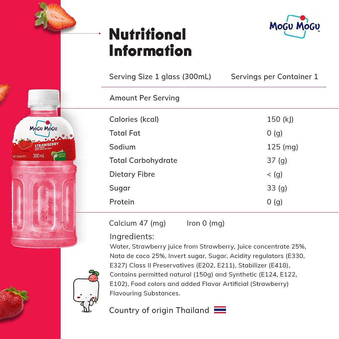 MOGU MOGU STRAWBERRY 300 ML