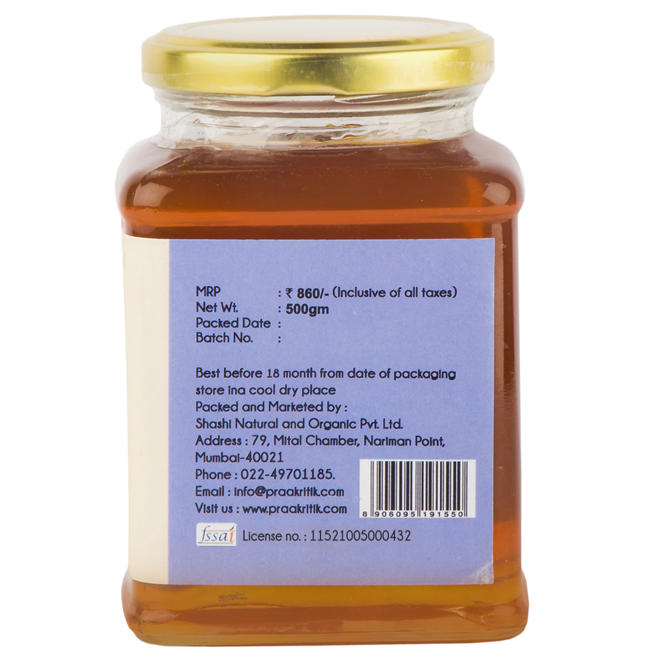 PRAAKRITIK ADIVASI HONEY 500 GM