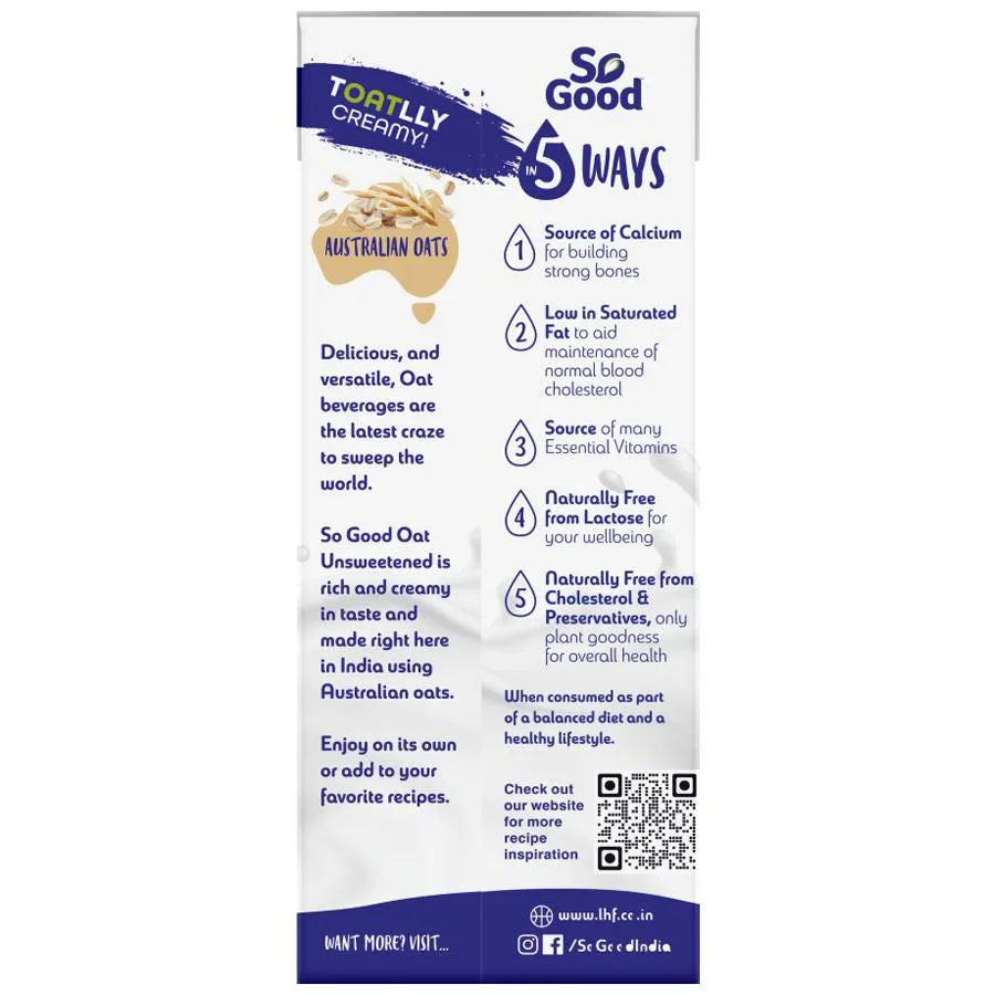 SO GOOD OAT MILK TOATLLY CREAMY 200ML