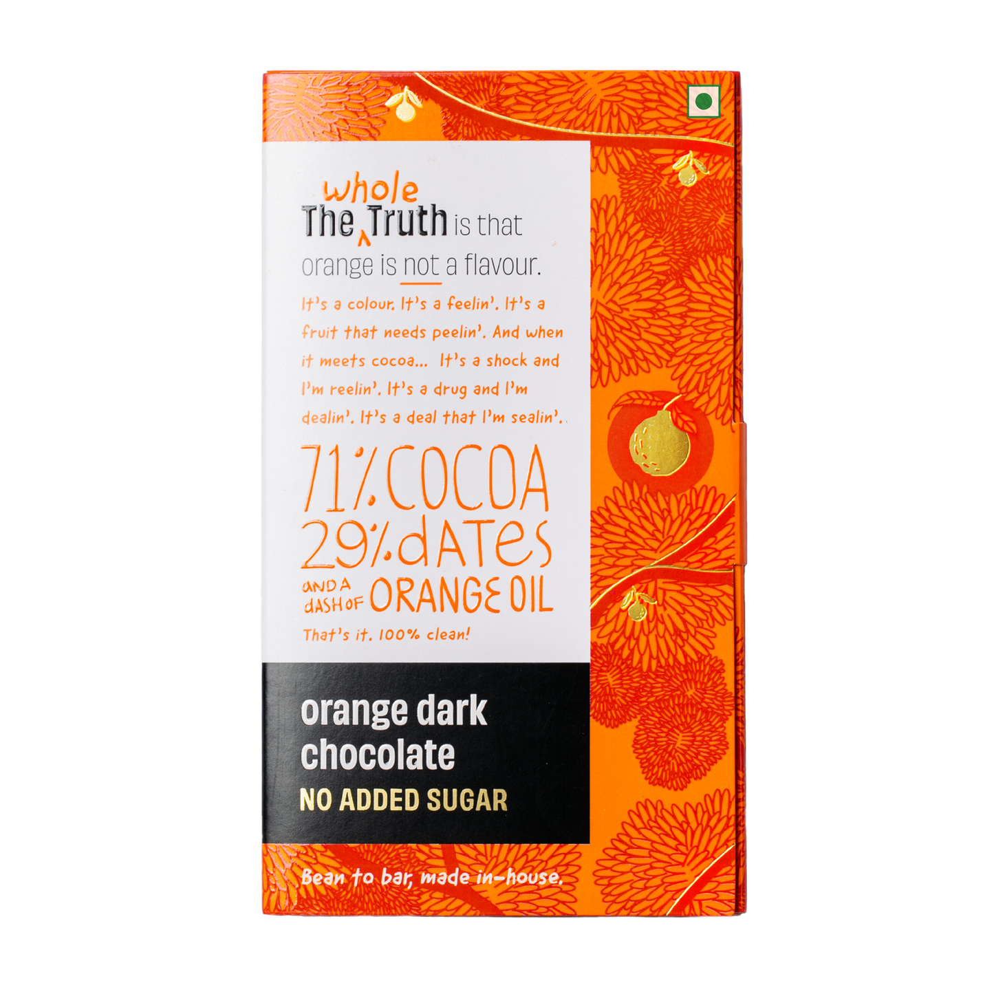 THE WHOLE TRUTH ORANGE DARK CHOCOLATE SF 80G