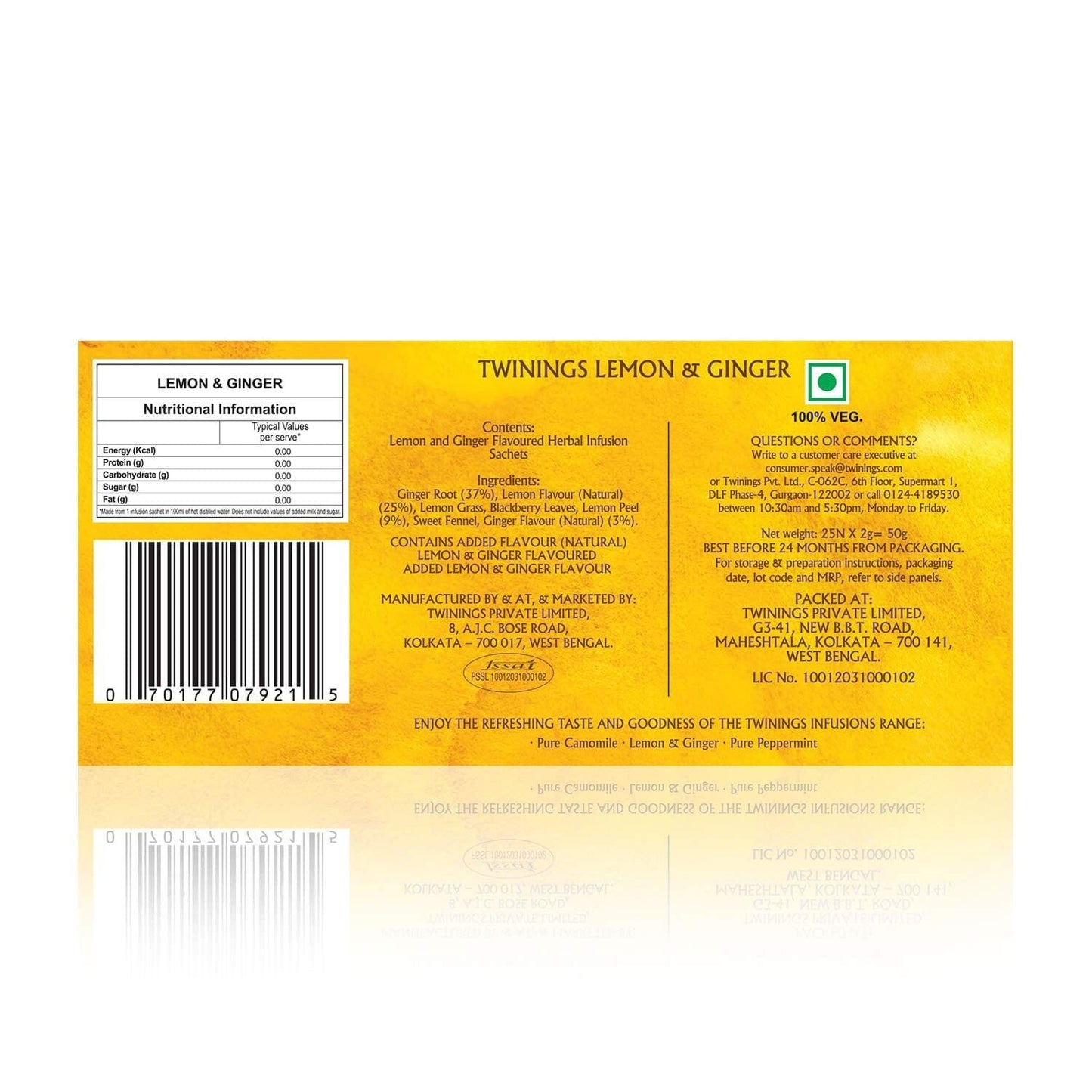 TWININGS LEMON GINGER 50 GM