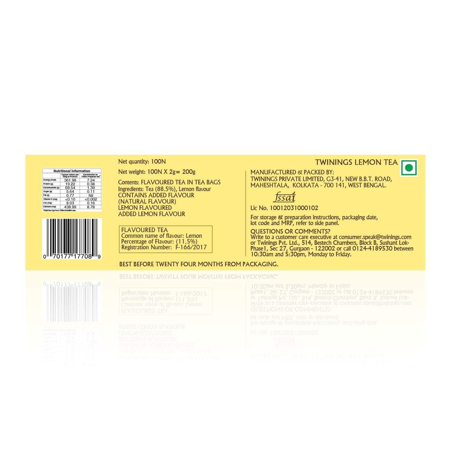 TWININGS LEMON TEA 50 GM