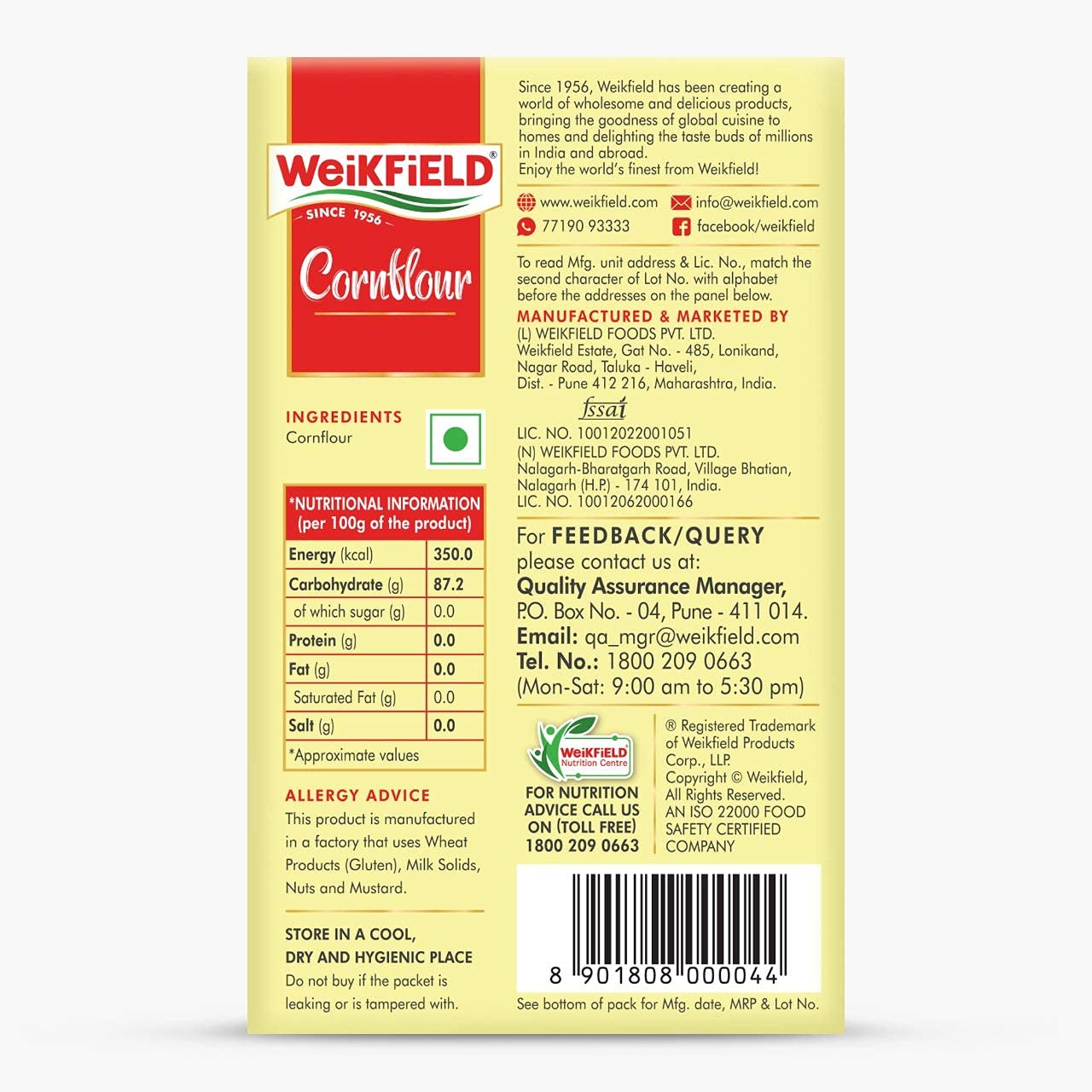 WEIKFIELD CORNFLOUR 100 GM