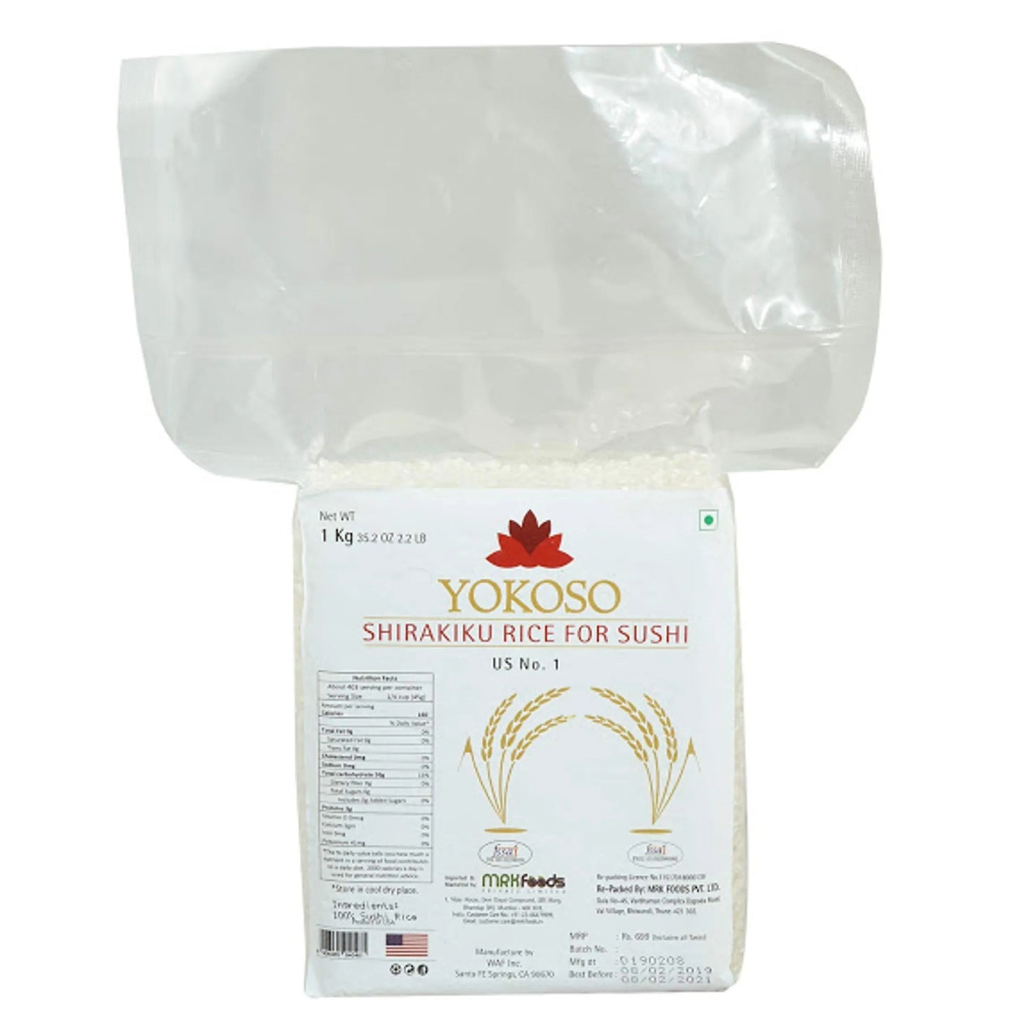 YOKOSO SUSHI RICE 1 KG