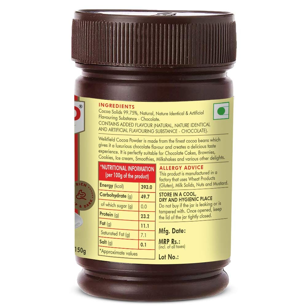 WEIKFIELD COCOA POWDER 150GMS TGO9