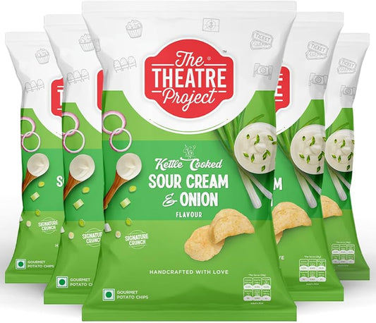 THE THEATRE PROJECT KETTLE COOKED SOUR CREAM AND ONION 72GM