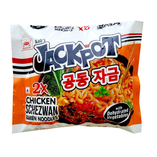 JACKPOT 2X CHICKEN SCHEZWAN RAMEN NOODLES 100GM