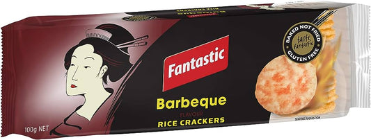 FANTASTIC BARBEQUE FLAVOUR RICE CRACKERS 100GM