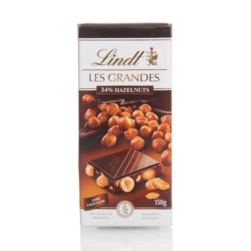 LINDT LES GRANDES 34 HAZELNUT MILK CHOCOLATE 150G
