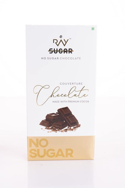 RAY SUGAR COUVERTURE CHOCOLATE 72 PERCENT DARK NO SUGAR 80GM