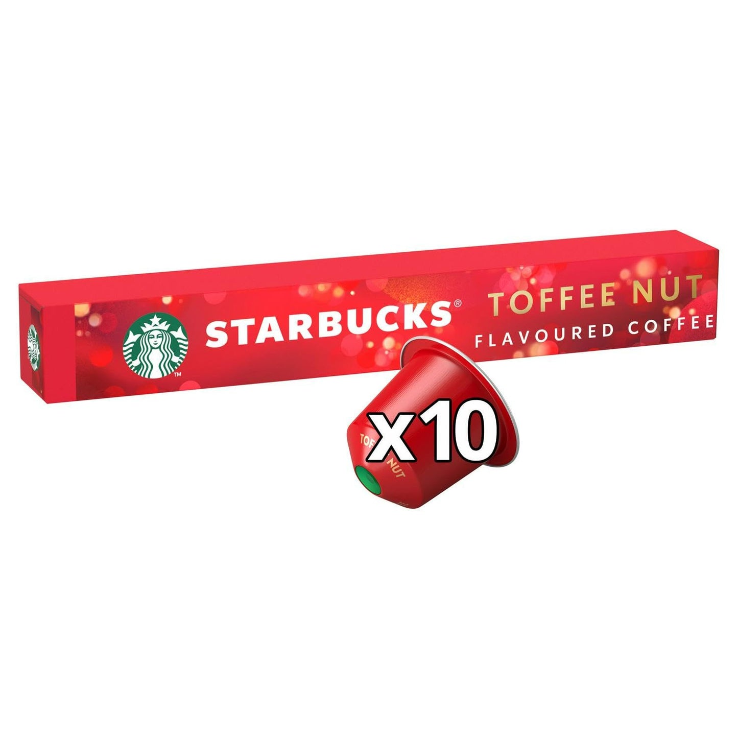 STARBUCKS TOFFEE NUT FLAVOURED COFFE POD BY NESPRESSO 51GM