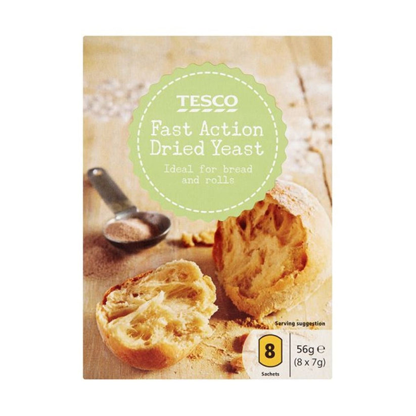 TESCO FAST ACTION DRIED YEAST 8 SACHETS TGO