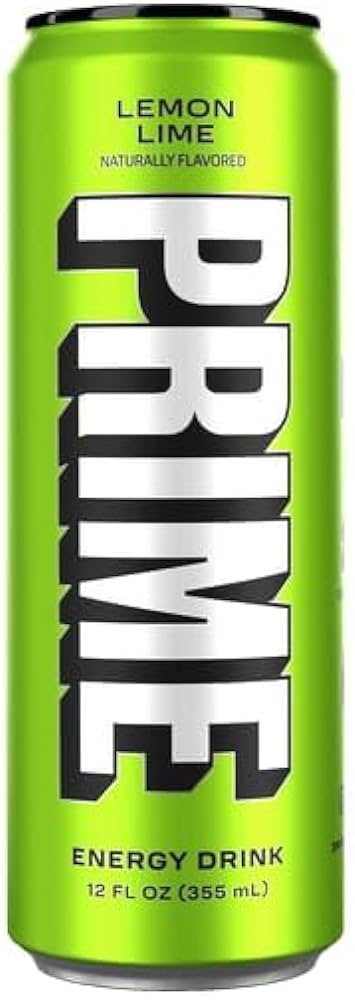PRIME LEMON LIME ENERGY DRINK CAN 330ML