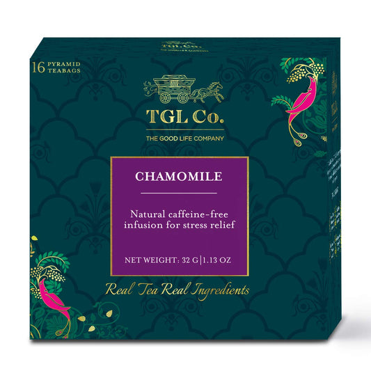 TGL CO CHAMOMILE TEA NATURAL CAFFEINE FREE INFUSION 16BAG 32GM