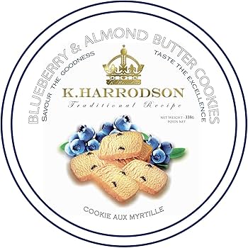 K HARRODSON BLUEBERRY ALMOND BUTTER COOKIES 150G