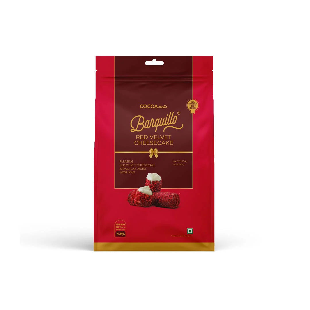 BARQUILLO COCOA MELTS RED VELVET CHEESE CAKE 100GM