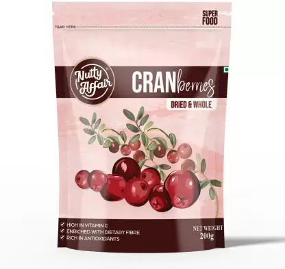 NUTTY AFFAIR CRANBERRIES DRIED AND WHOLE 200GM