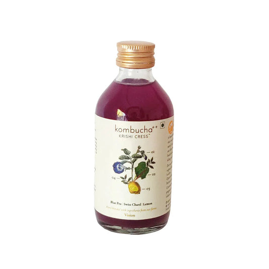 KRISHI CRESS KOMBUCHA VISION BLUE PEA LEMON SWISS CHARD 200ML