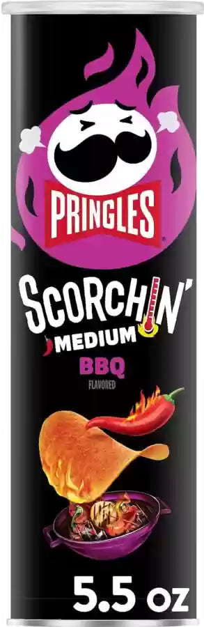 PRINGLES SCORCHIN MEDIUM BBQ 158GM